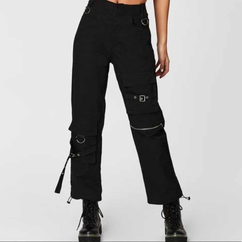 CARMAR Denim Cargo Pant with Straps and Buckles